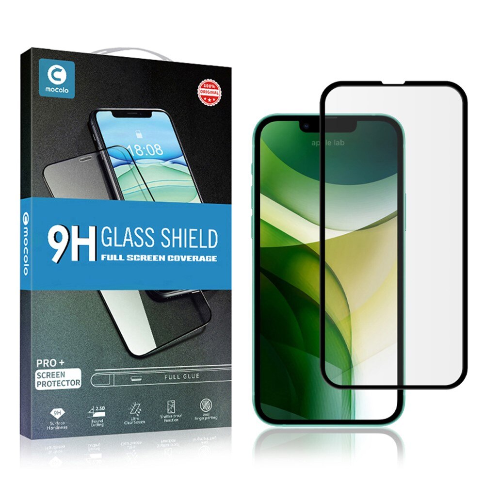 Full-cover Gehard Glas iPhone 13 Mini Zwart