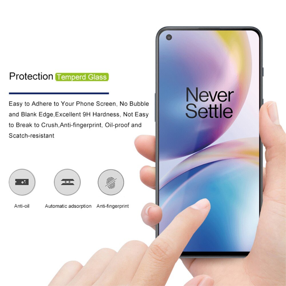 Full-cover Gehard Glas OnePlus Nord 2 5G Zwart