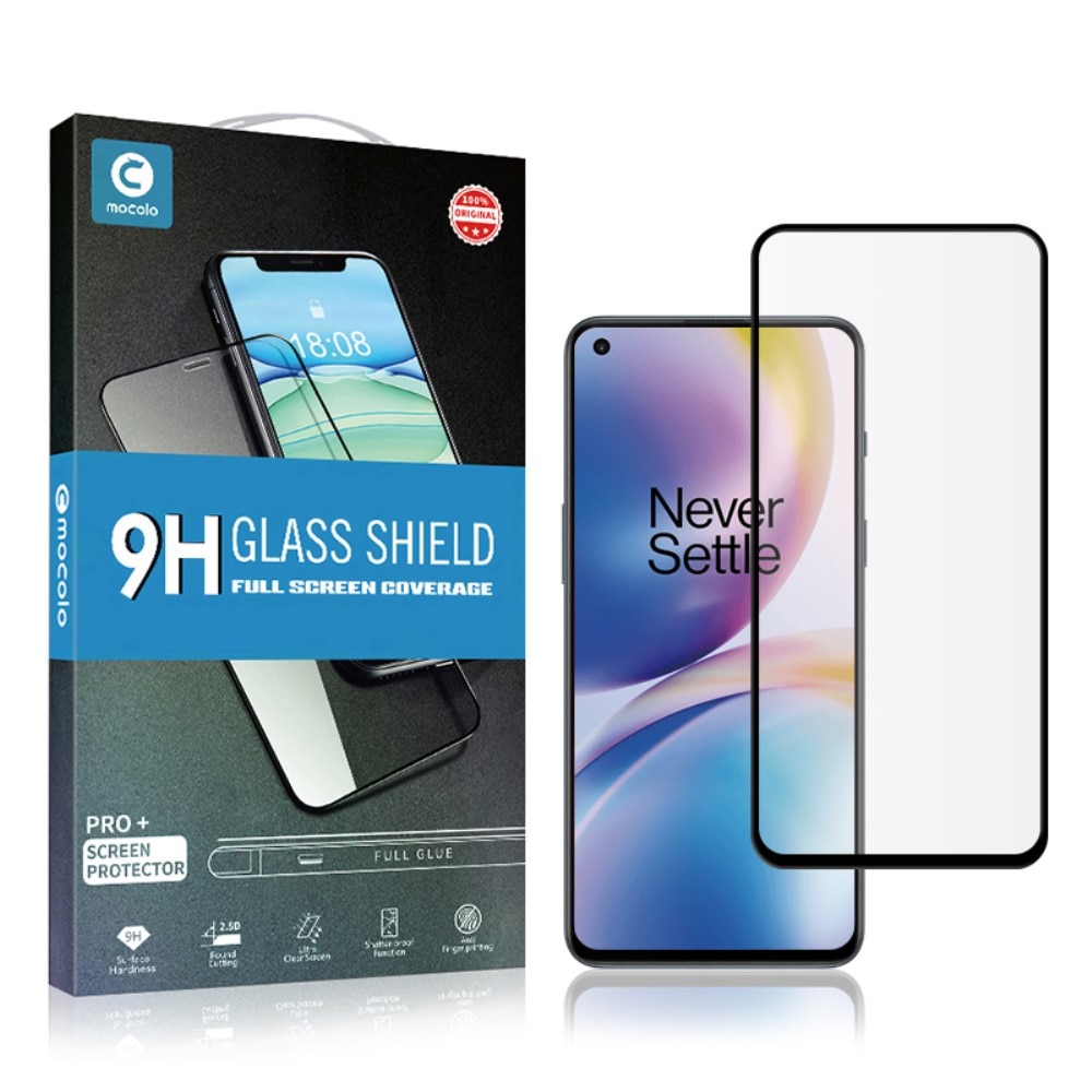 Full-cover Gehard Glas OnePlus Nord 2 5G Zwart