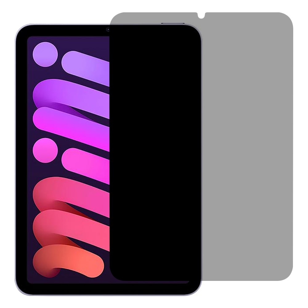 iPad Mini 6 2021 Privacy Screenprotector Gehard Glas Zwart