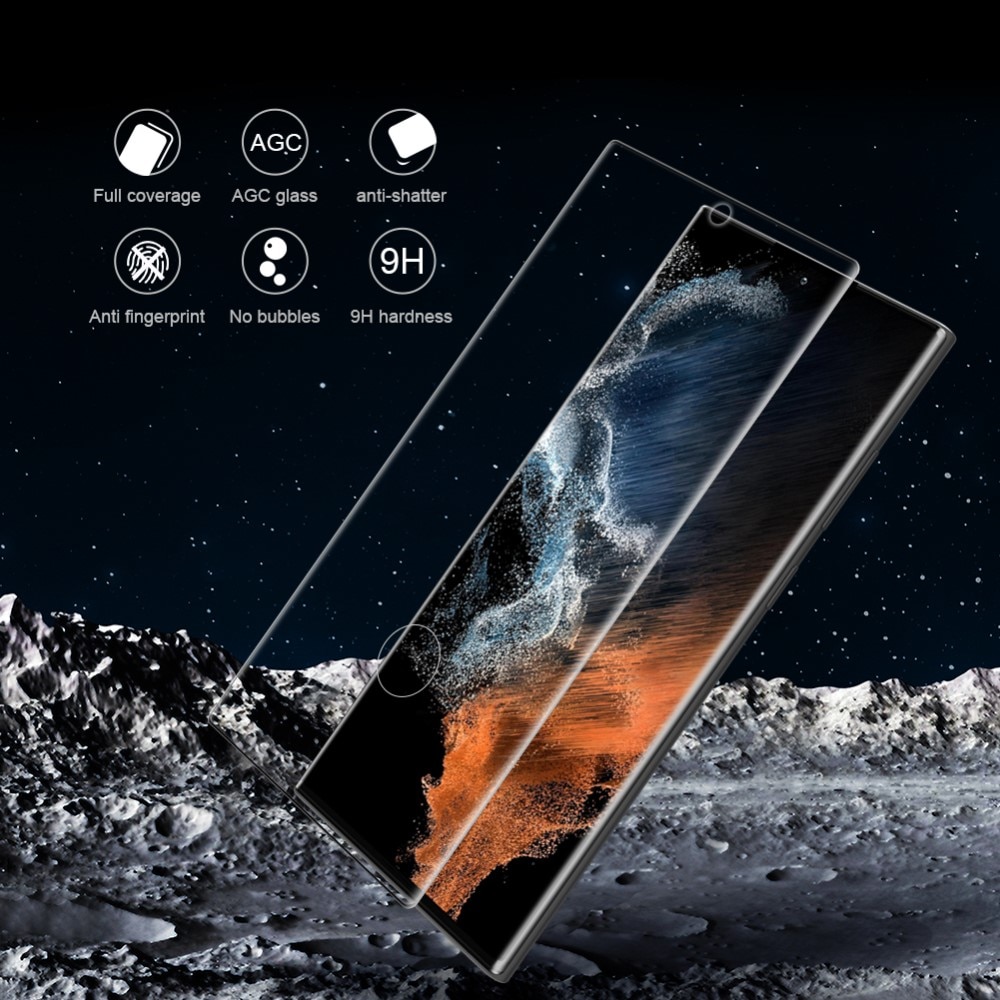 Amazing CP+MAX Gehard Glas Screenprotector Samsung Galaxy S22 Ultra Zwart