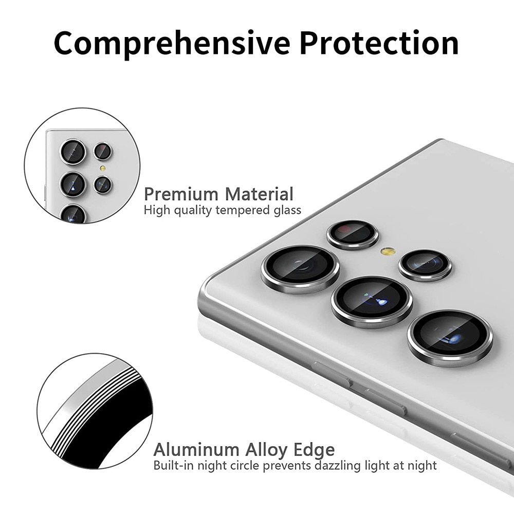 Gehard Glas Camera Protector Aluminium Samsung Galaxy S22 Ultra rood