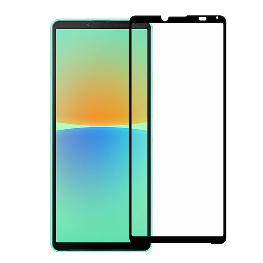 Sony Xperia 10 iV Full-cover Gehard Glas Screenprotector Zwart