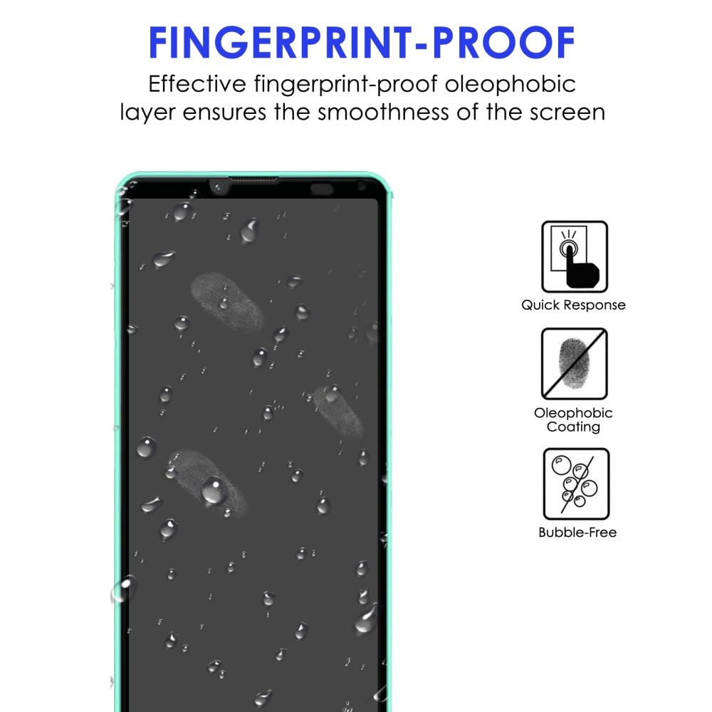 Sony Xperia 10 iV Full-cover Gehard Glas Screenprotector Zwart