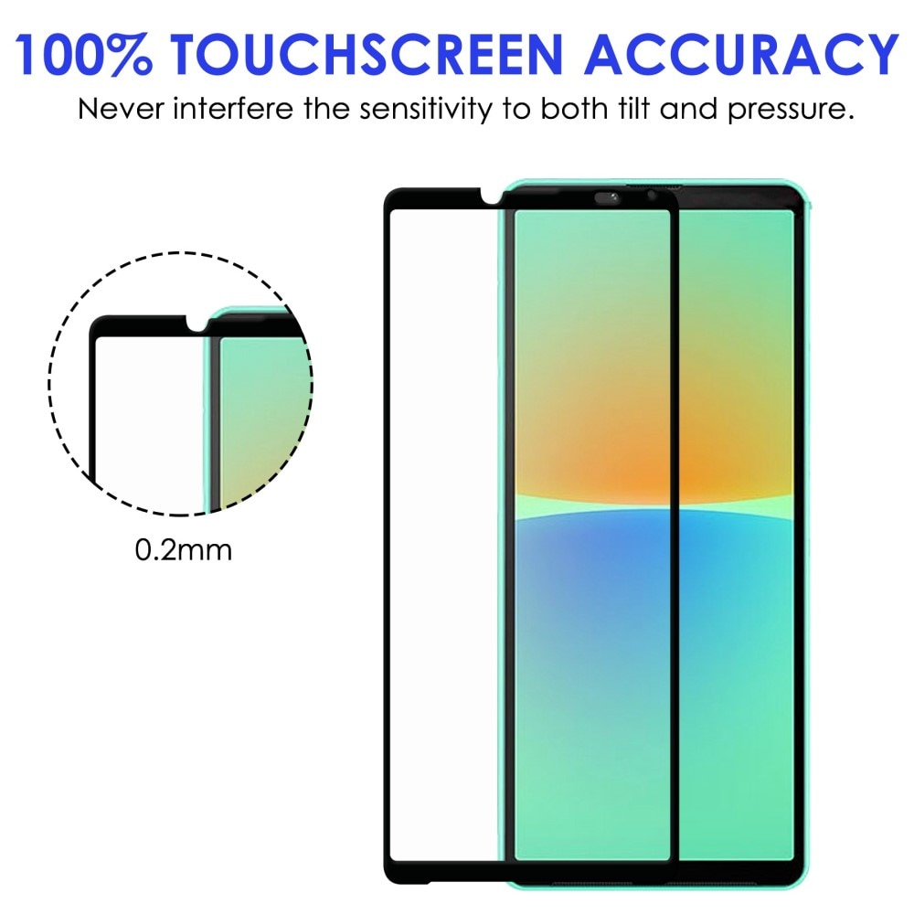 Sony Xperia 10 iV Full-cover Gehard Glas Screenprotector Zwart