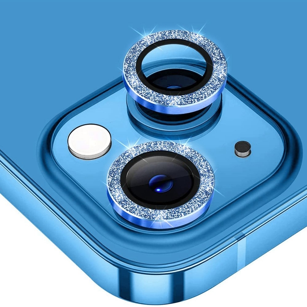 Gehard Glas Camera Protector Aluminium Schitteren iPhone 13 Mini blauw