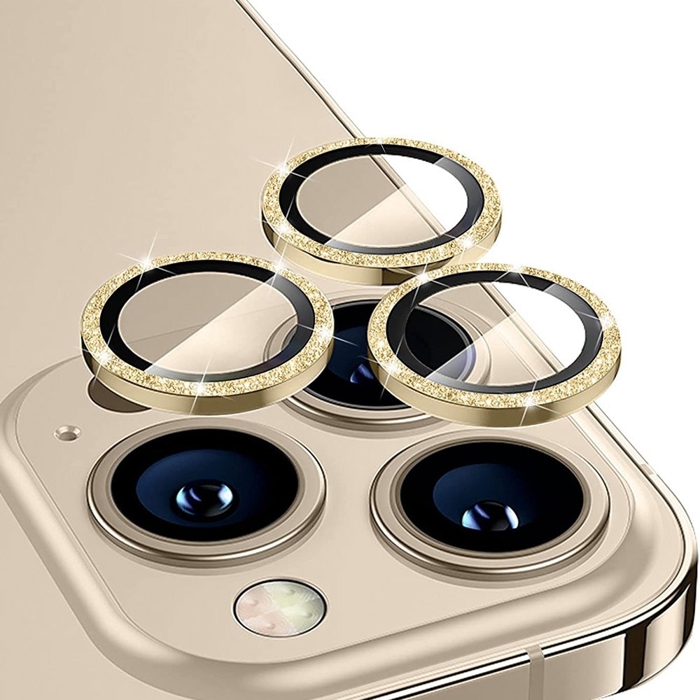 Gehard Glas Camera Protector Aluminium Schitteren iPhone 13 Pro/13 Pro Max Goud