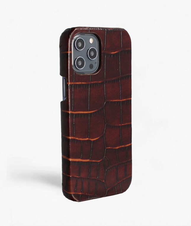 Hoesje iPhone 12 Pro Max Croco Bruin