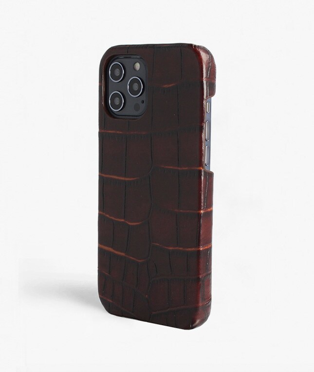 Hoesje iPhone 12 Pro Max Croco Bruin