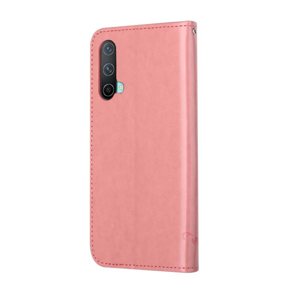  OnePlus Nord CE 5G Leren vlinderhoesje Roze