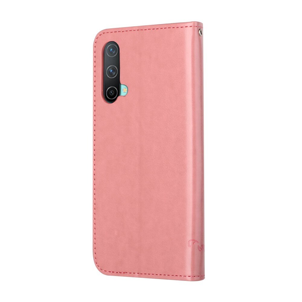 OnePlus Nord CE 5G Leren vlinderhoesje Roze