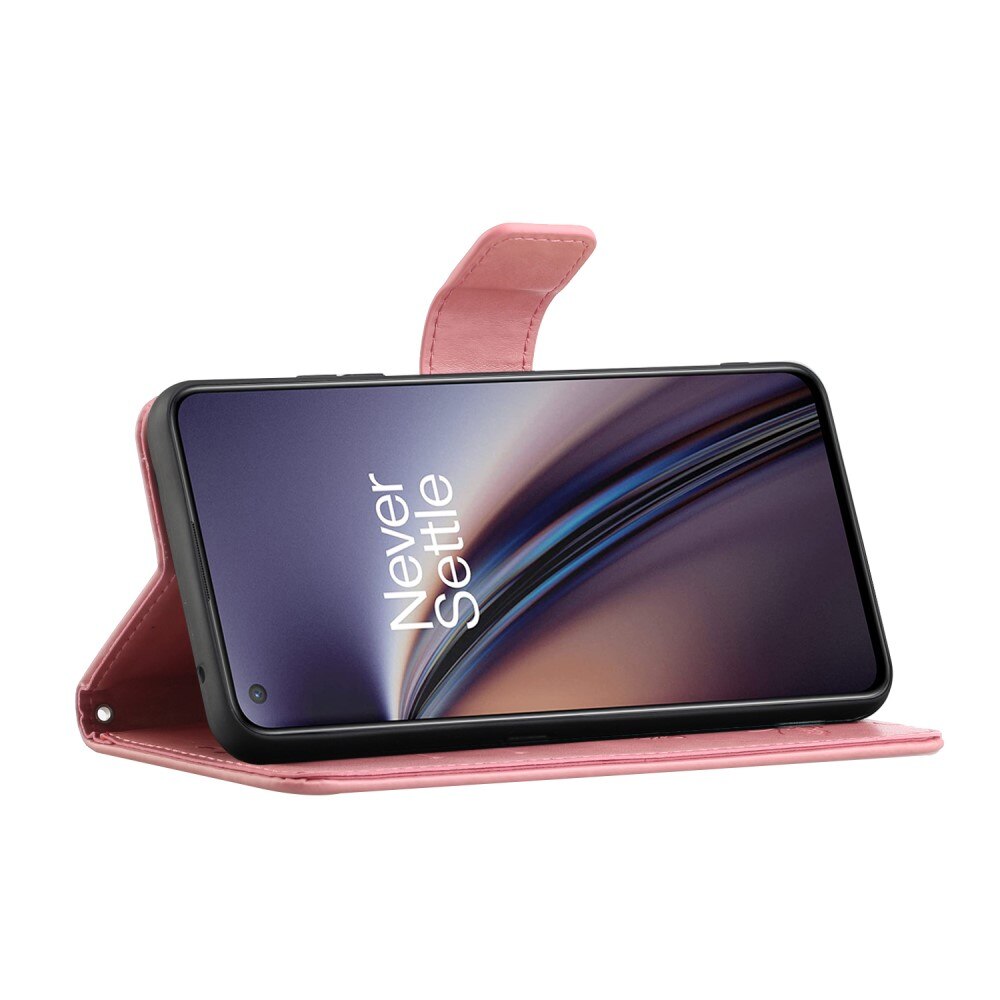  OnePlus Nord CE 5G Leren vlinderhoesje Roze