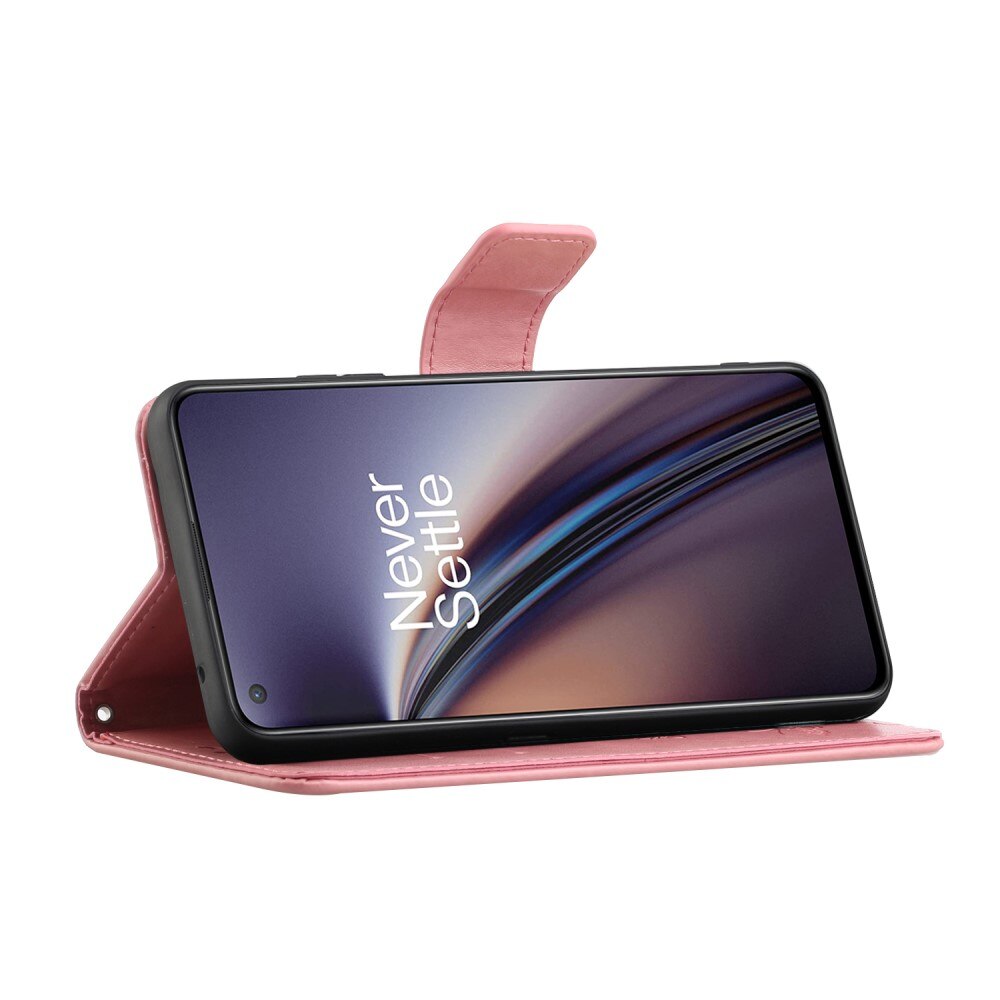 OnePlus Nord CE 5G Leren vlinderhoesje Roze