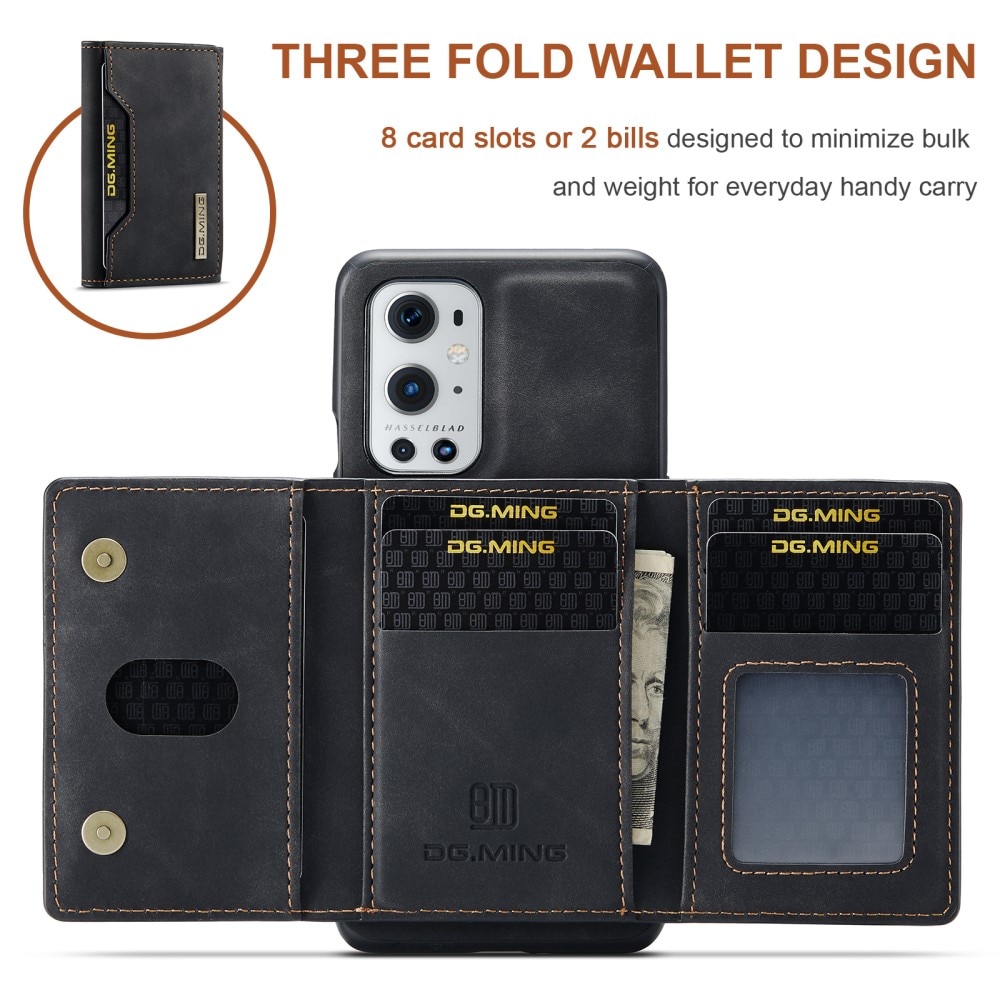 Magnetic Card Slots Case OnePlus 9 Pro Zwart