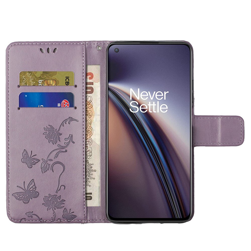 OnePlus Nord 2 5G Leren vlinderhoesje Paars