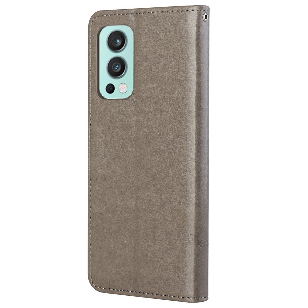  OnePlus Nord 2 5G Leren vlinderhoesje Grijs