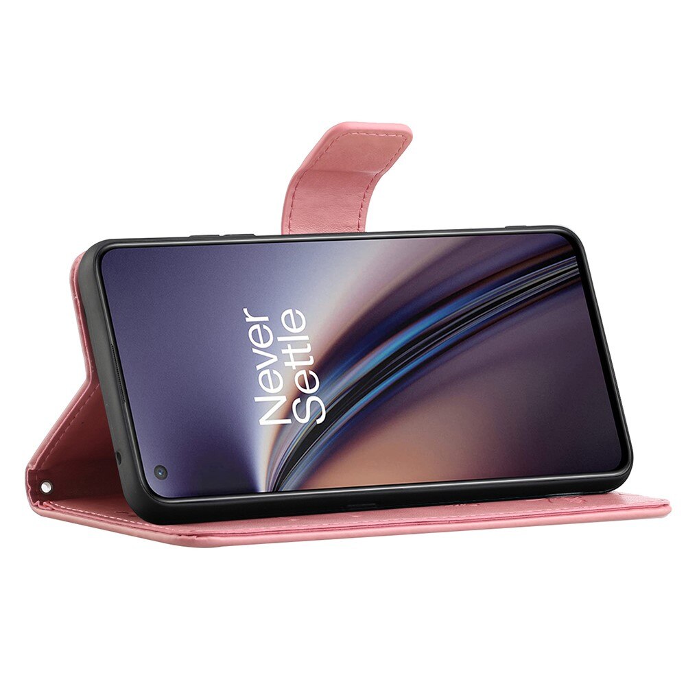 OnePlus Nord 2 5G Leren vlinderhoesje Roze