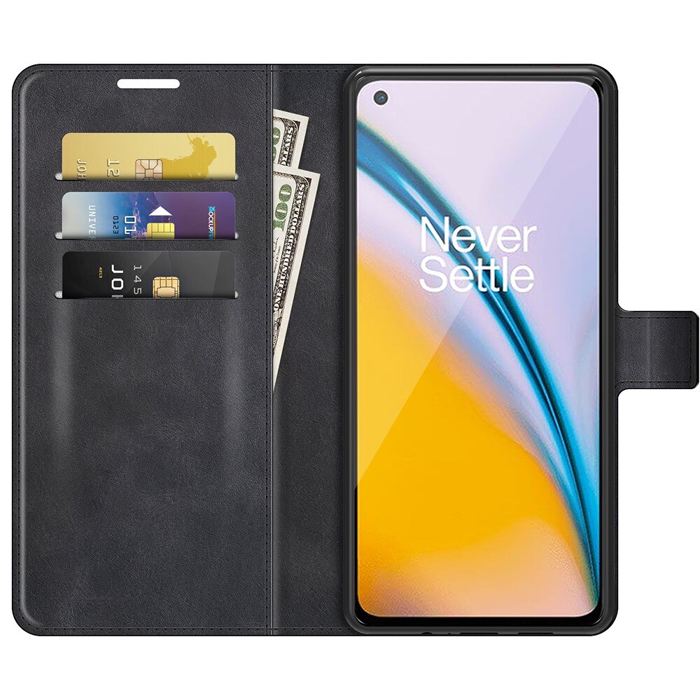 OnePlus Nord 2 5G Leather Wallet Zwart