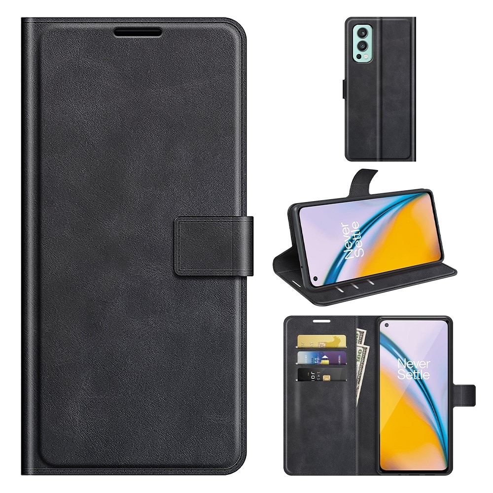 OnePlus Nord 2 5G Leather Wallet Zwart