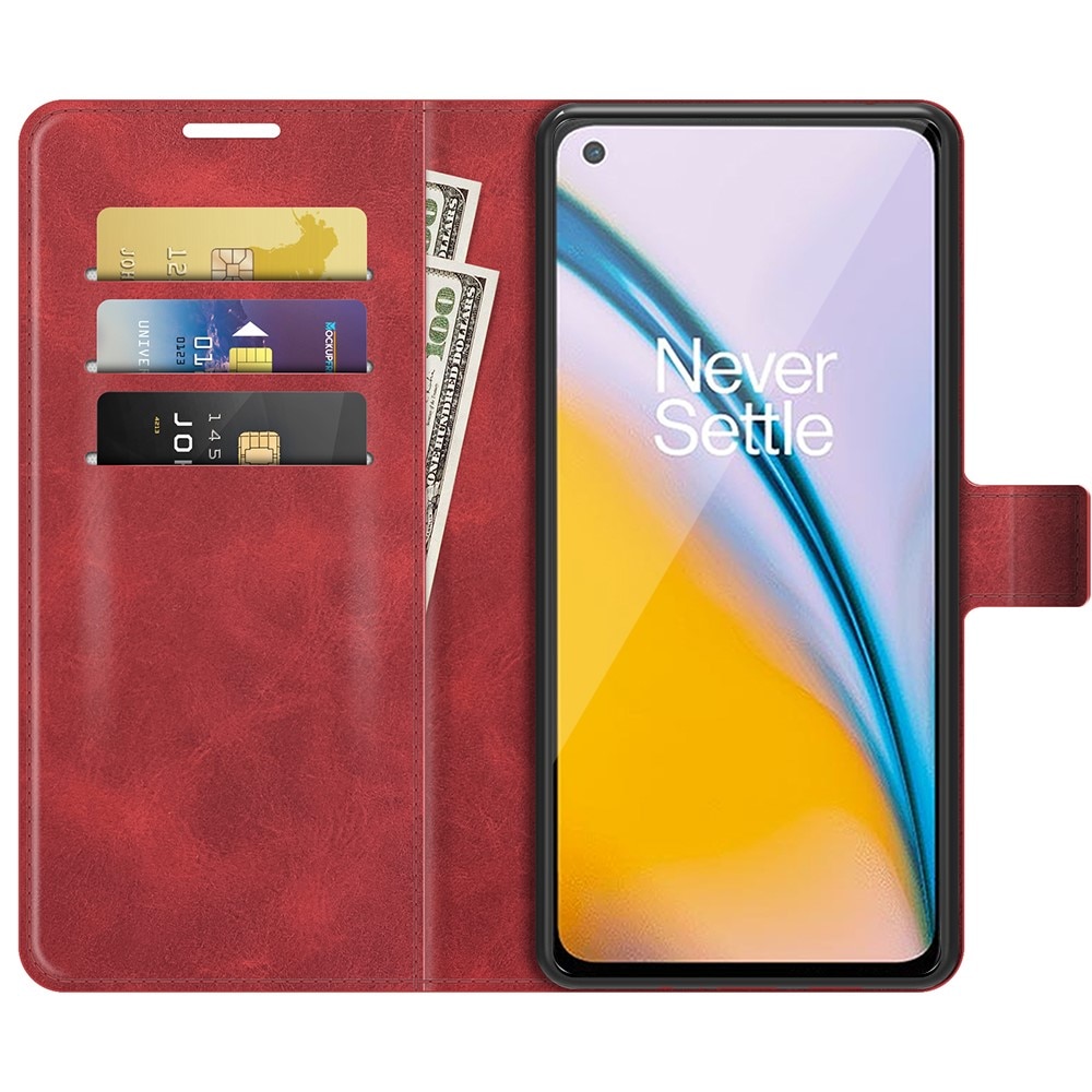OnePlus Nord 2 5G Leather Wallet Red