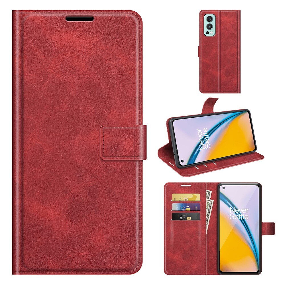 OnePlus Nord 2 5G Leather Wallet Red