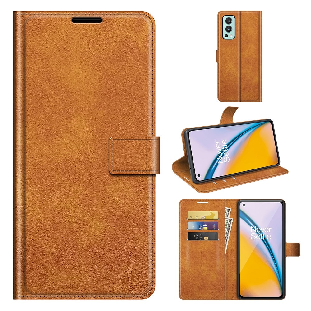OnePlus Nord 2 5G Leather Wallet Cognac