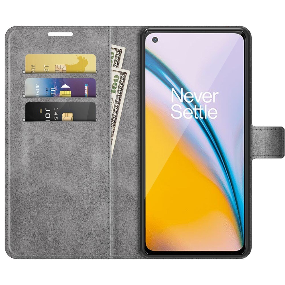 OnePlus Nord 2 5G Leather Wallet Grey