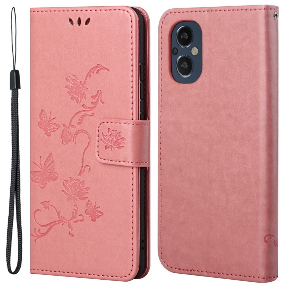 OnePlus Nord N20 Leren vlinderhoesje Roze