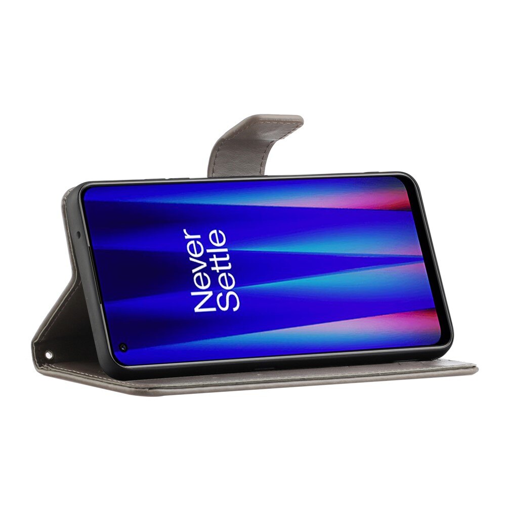  OnePlus Nord CE 5G Leren vlinderhoesje Grijs