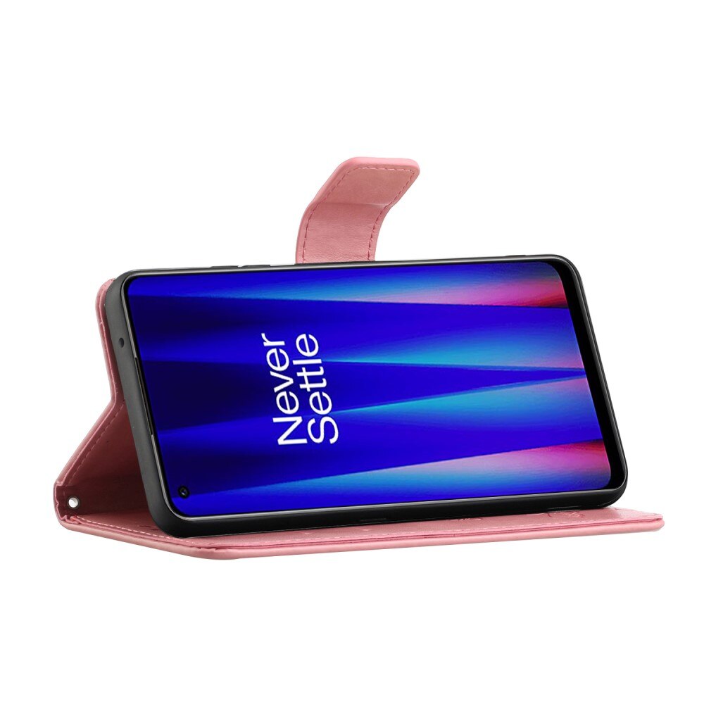  OnePlus Nord CE 5G Leren vlinderhoesje Roze