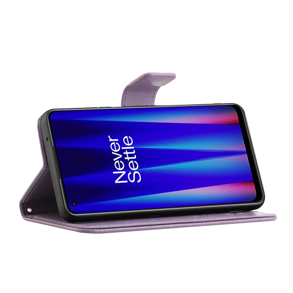  OnePlus Nord CE 5G Leren vlinderhoesje Paars
