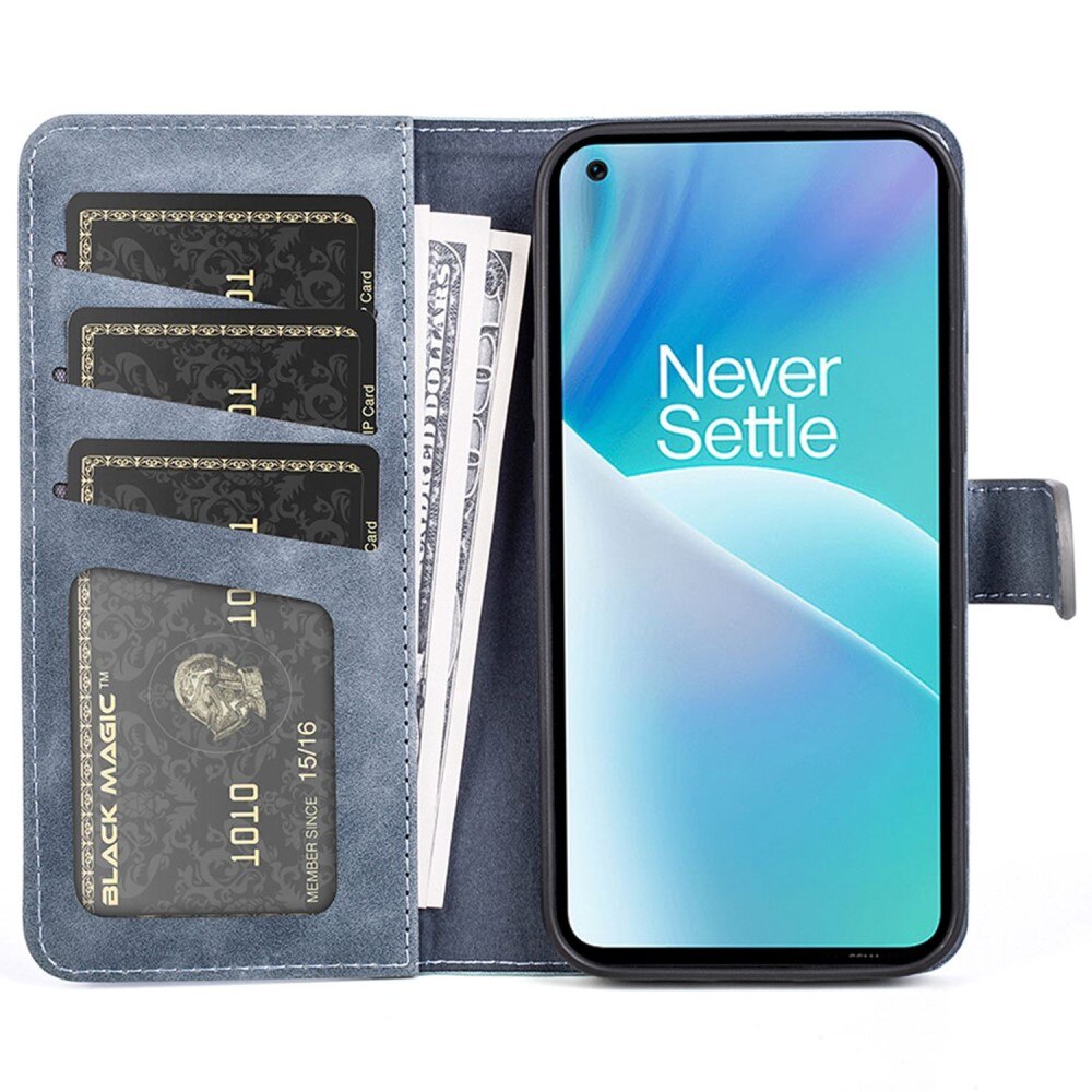 OnePlus Nord 2T 5G Color Splicing Book Cover Blauw