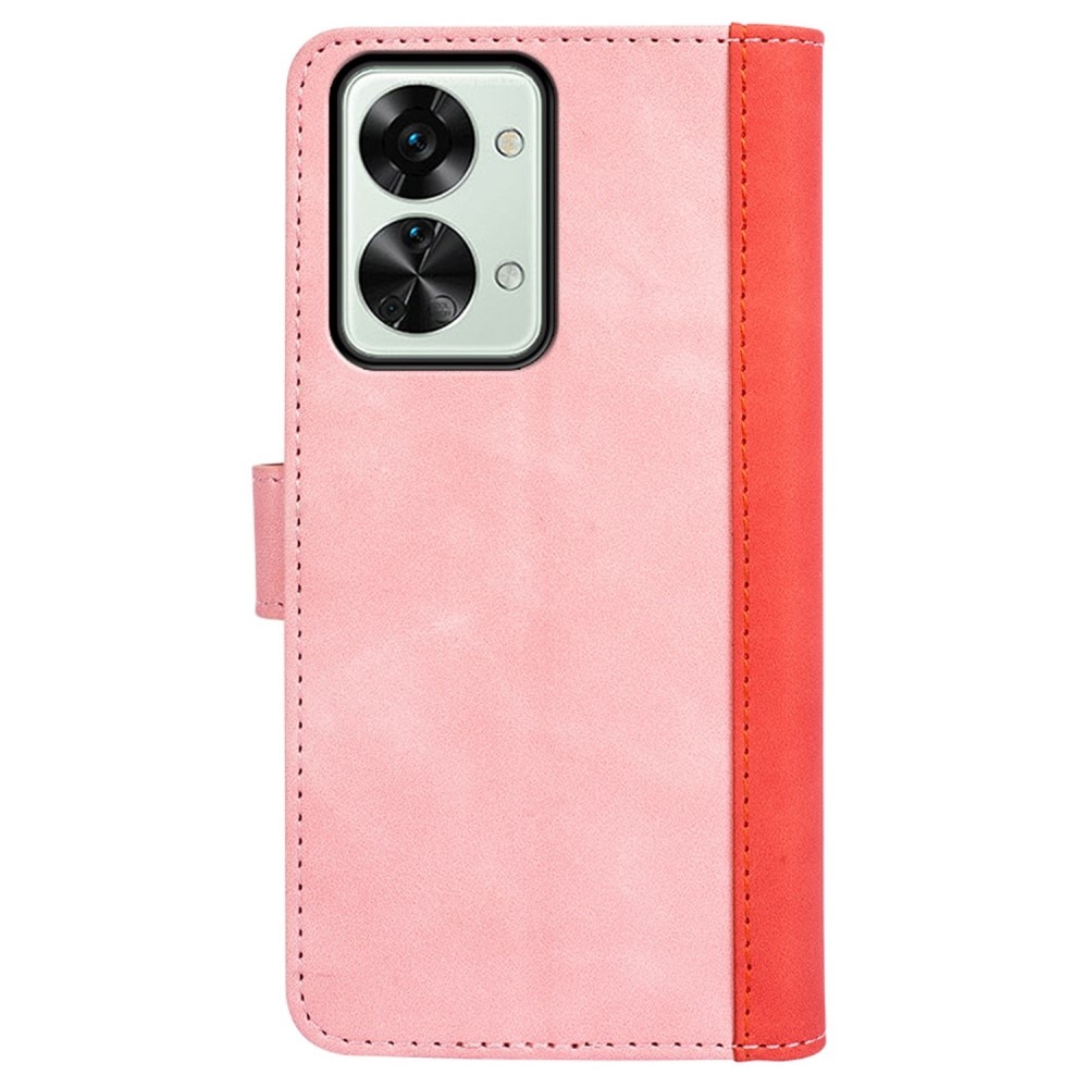 OnePlus Nord 2T 5G Color Splicing Book Cover Roze