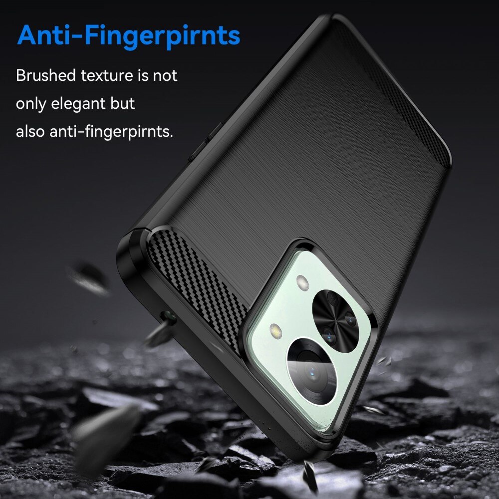 Hoesje TPU Brushed  Oneplus Nord 2T 5G Zwart