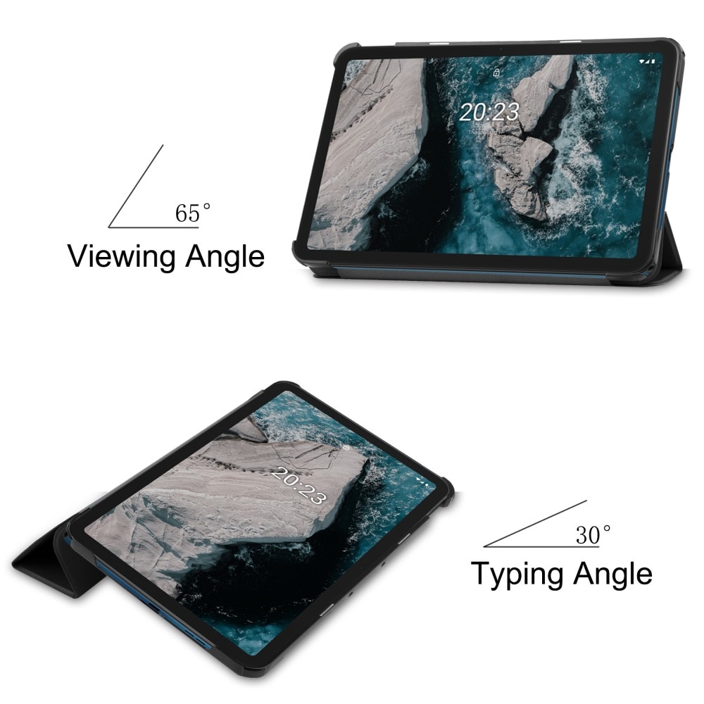  Nokia T20 Tri-fold Hoesje Zwart