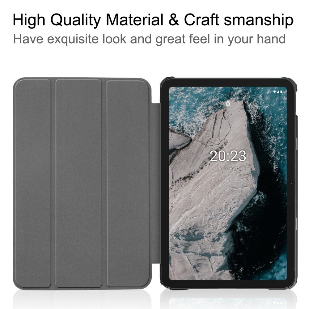  Nokia T20 Tri-fold Hoesje Zwart