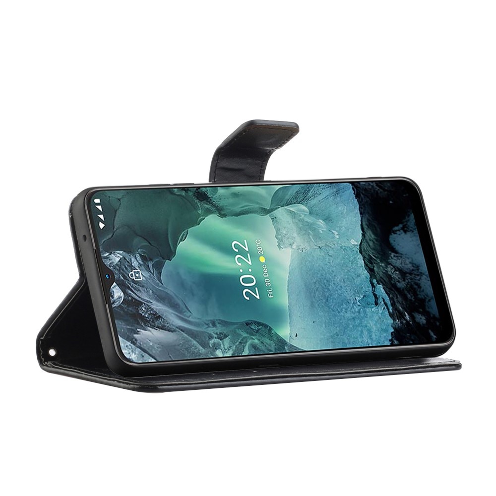  Nokia G11/Nokia G21 Leren vlinderhoesje Zwart