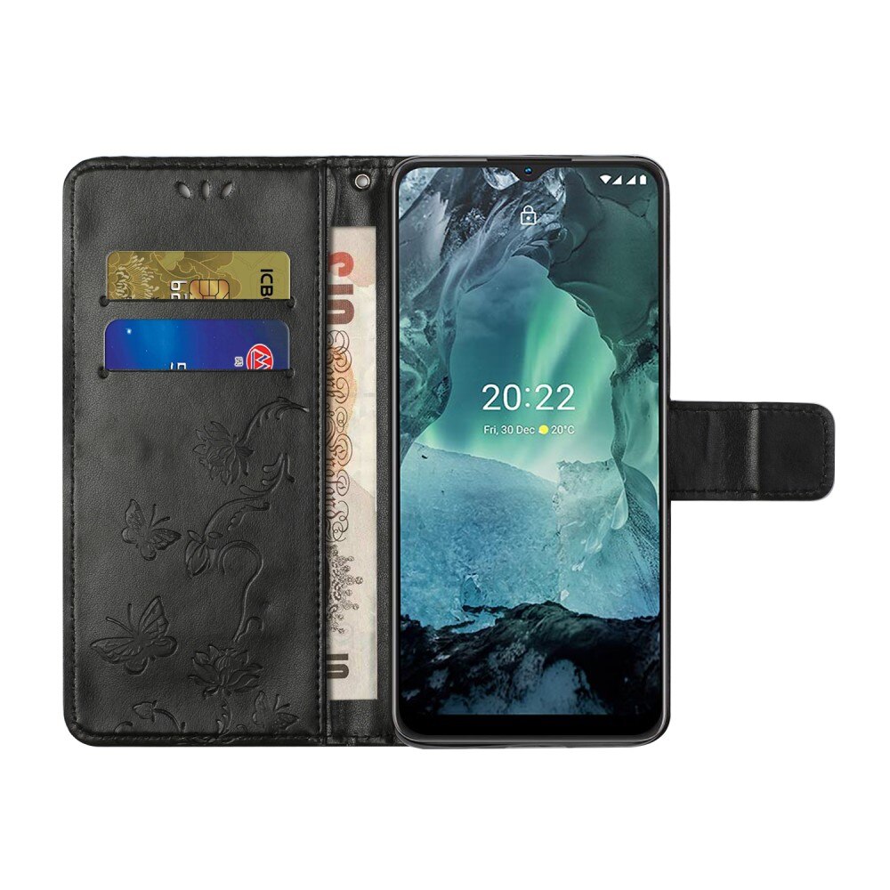  Nokia G11/Nokia G21 Leren vlinderhoesje Zwart