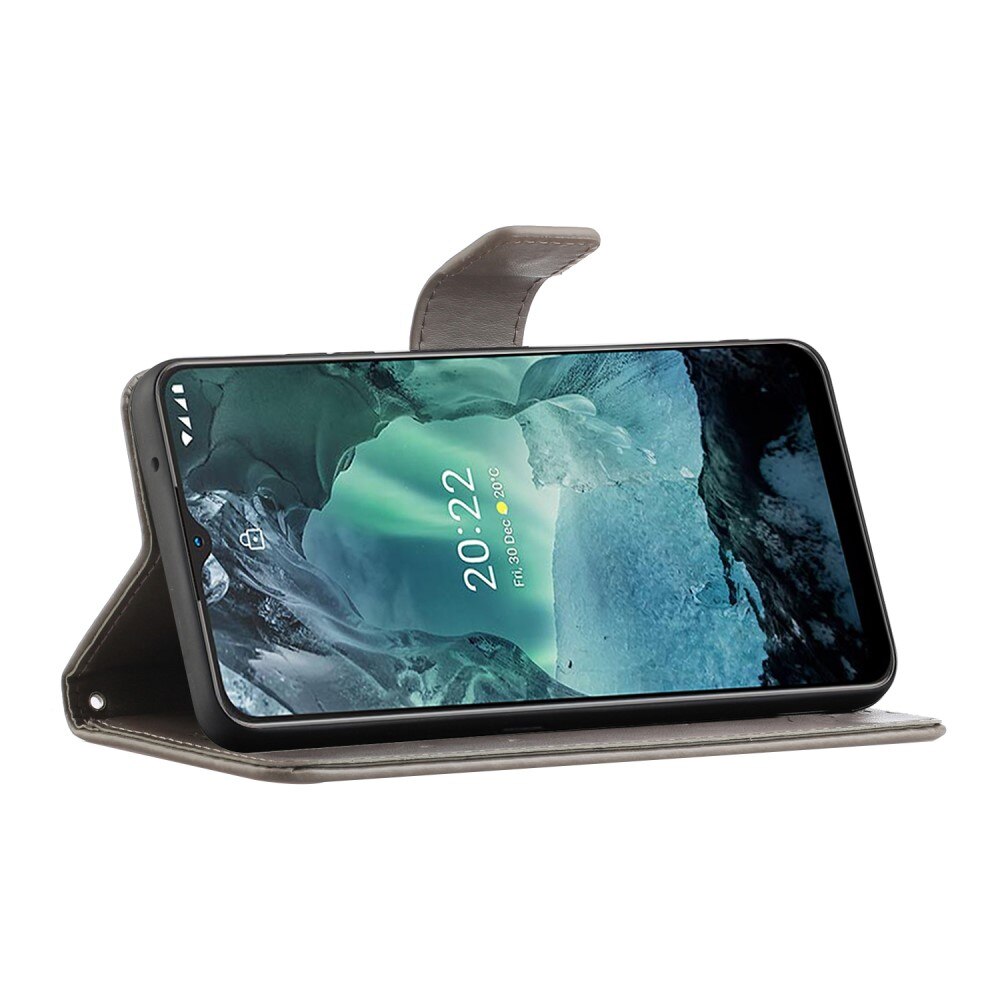  Nokia G11/Nokia G21 Leren vlinderhoesje Grijs