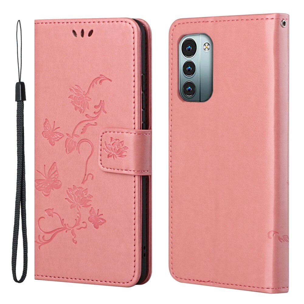 Nokia G11/G21 Leren vlinderhoesje Roze