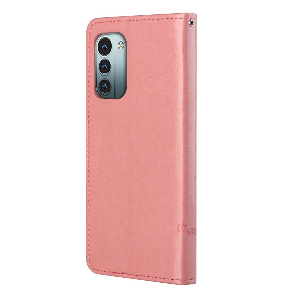  Nokia G11/Nokia G21 Leren vlinderhoesje Roze