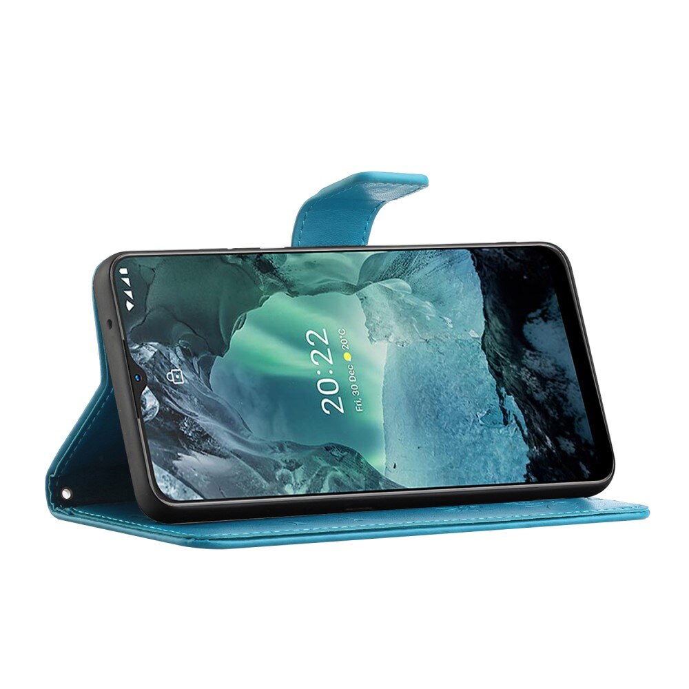  Nokia G11/Nokia G21 Leren vlinderhoesje Blauw