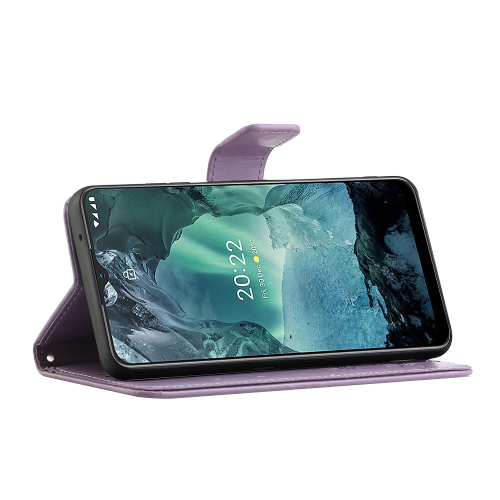  Nokia G11/Nokia G21 Leren vlinderhoesje Paars