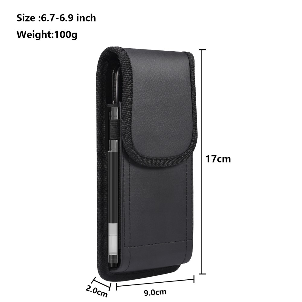 Slim Heuptasje voor mobiel XL, zwart
