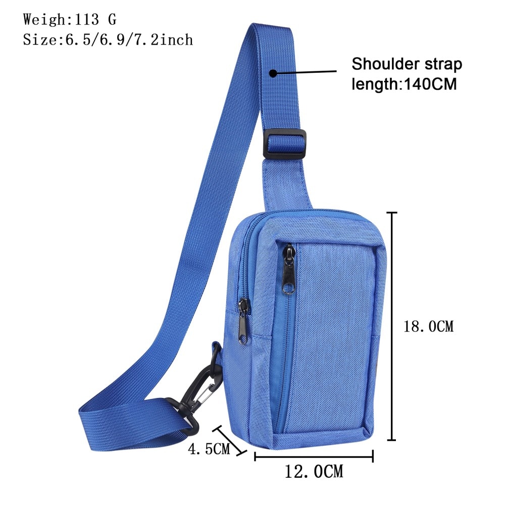 Kleine Crossbodytas Nylon, blauw