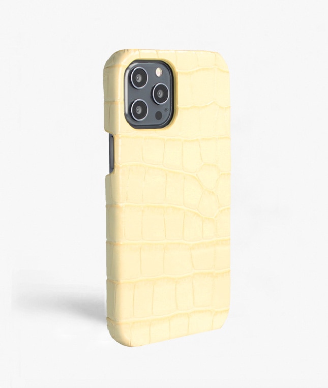 Hoesje iPhone 12 Pro Max Croco Geel