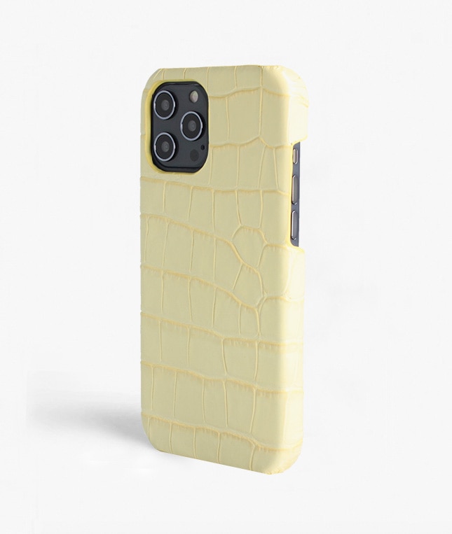 Hoesje iPhone 12 Pro Max Croco Geel