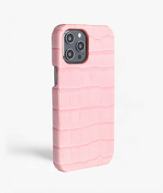 Hoesje iPhone 12 Pro Max Croco Roze