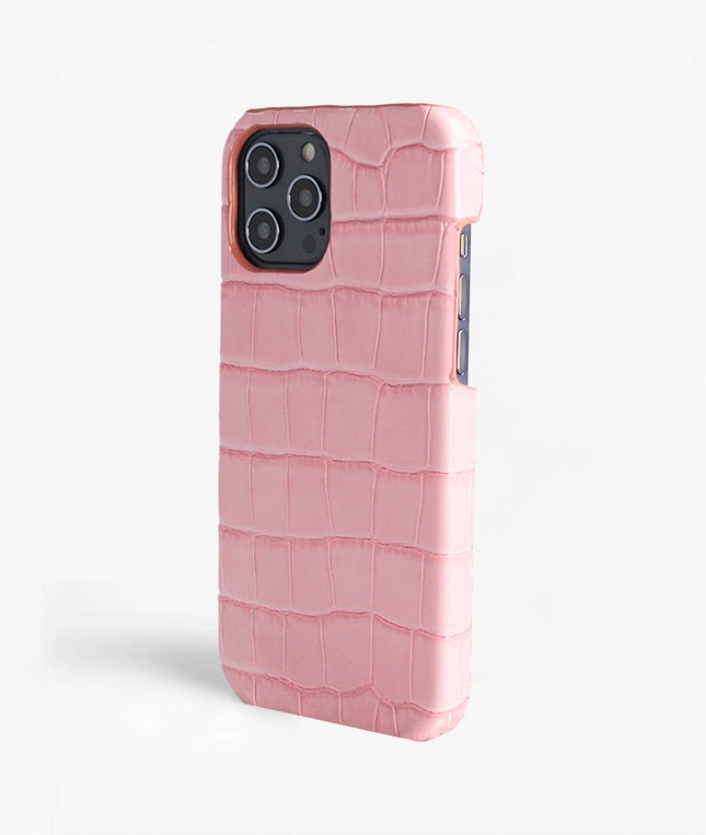 Hoesje iPhone 12 Pro Max Croco Roze