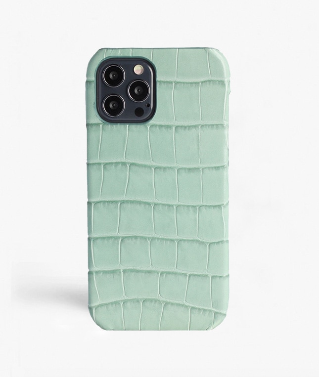 Hoesje iPhone 12/iPhone 12 Pro Croco Blauw
